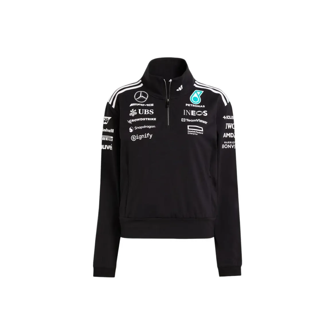 Adidas x Mercedes AMG Petronas F1 Team SS25 Motorsport Толстовка Женская Черный Белый