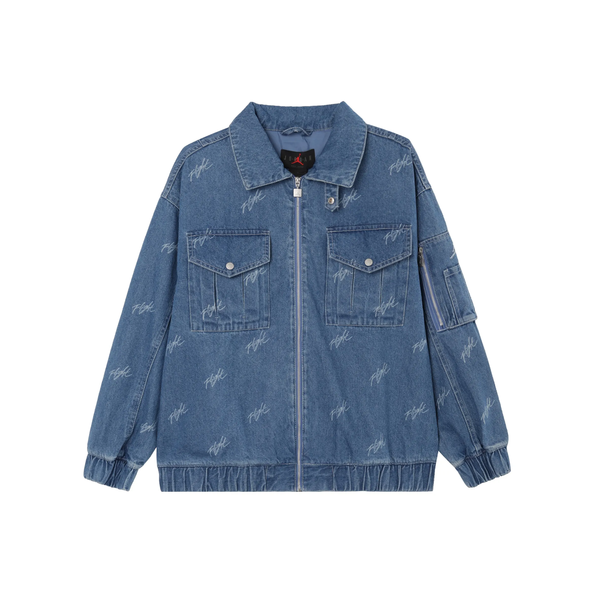 Jordan SS24 Flight Collection Renegade Denim Jacket Women's Stone Blue