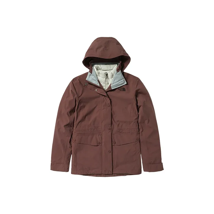 THE NORTH FACE Waterproof And Windproof Windbreaker Jacket Women's Umber
