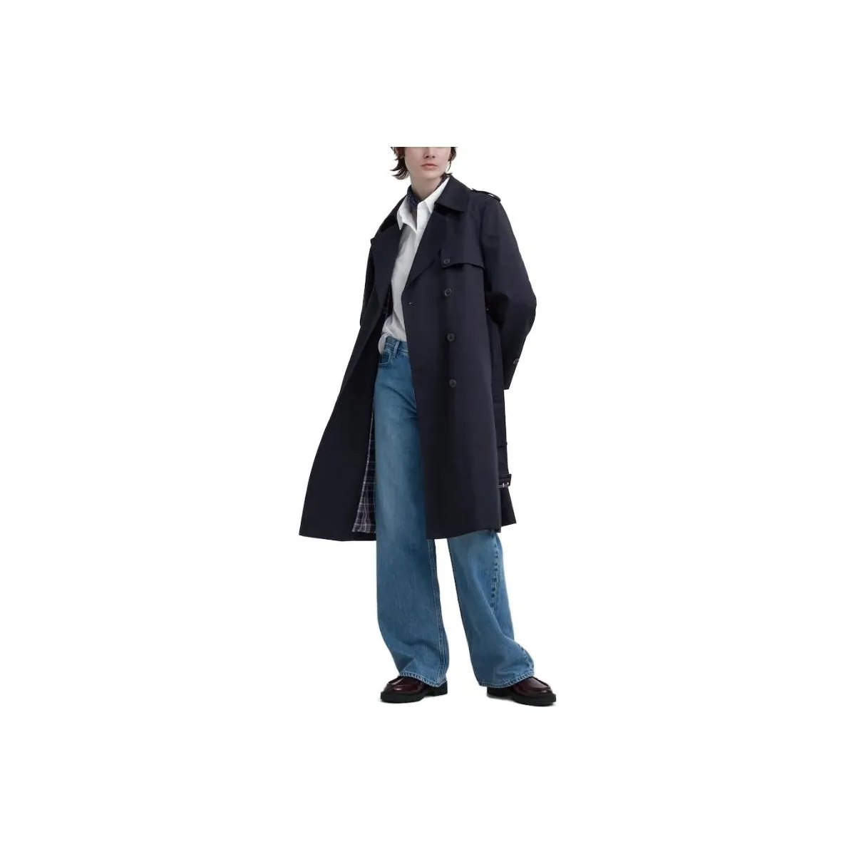 UNIQLO x Clare Waight Keller Trench Coat Women
s Navy Blue