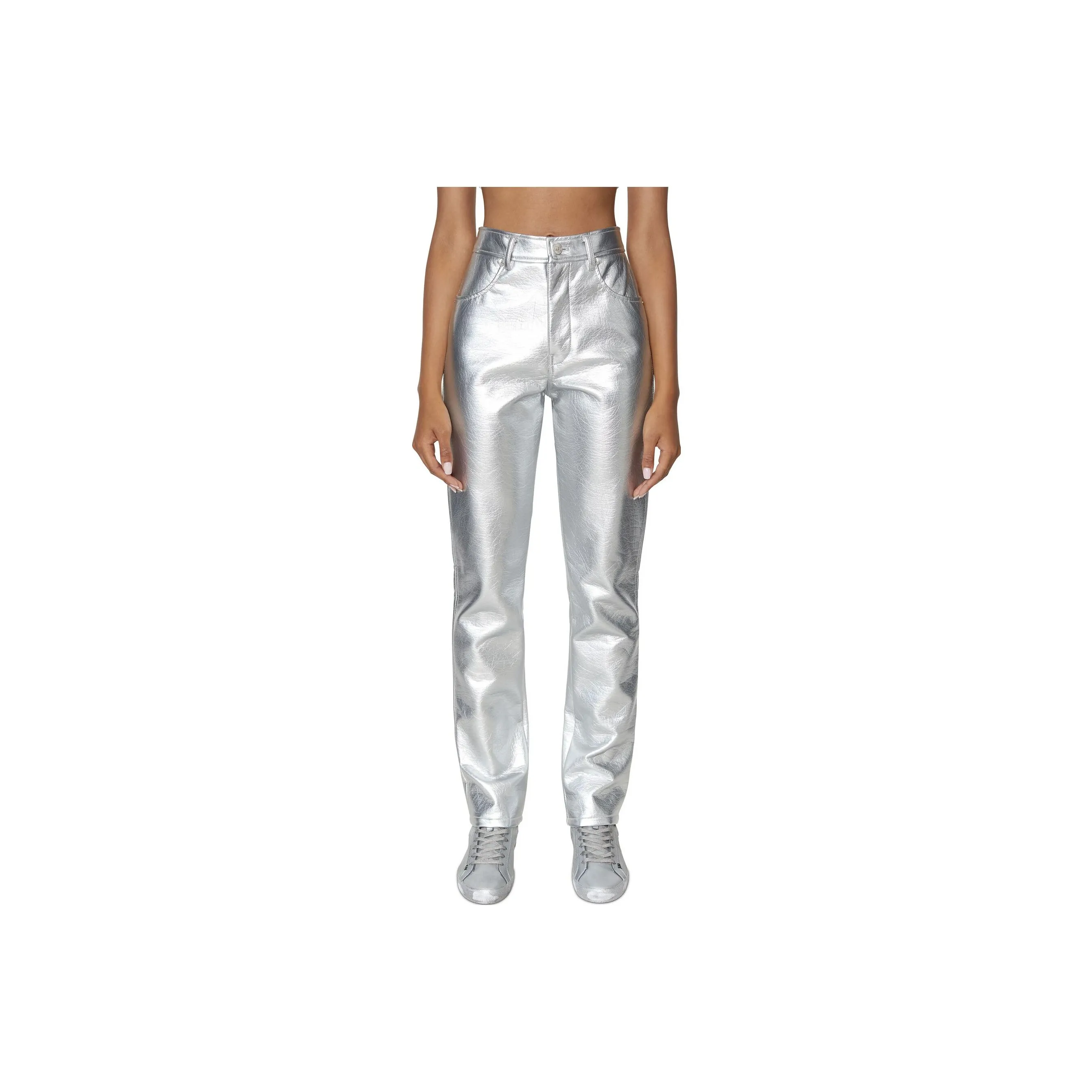 DIESEL Knitted Sweatpants Women's Silver Gray