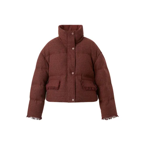 3COLOUR Бургундский Женские Пуховики