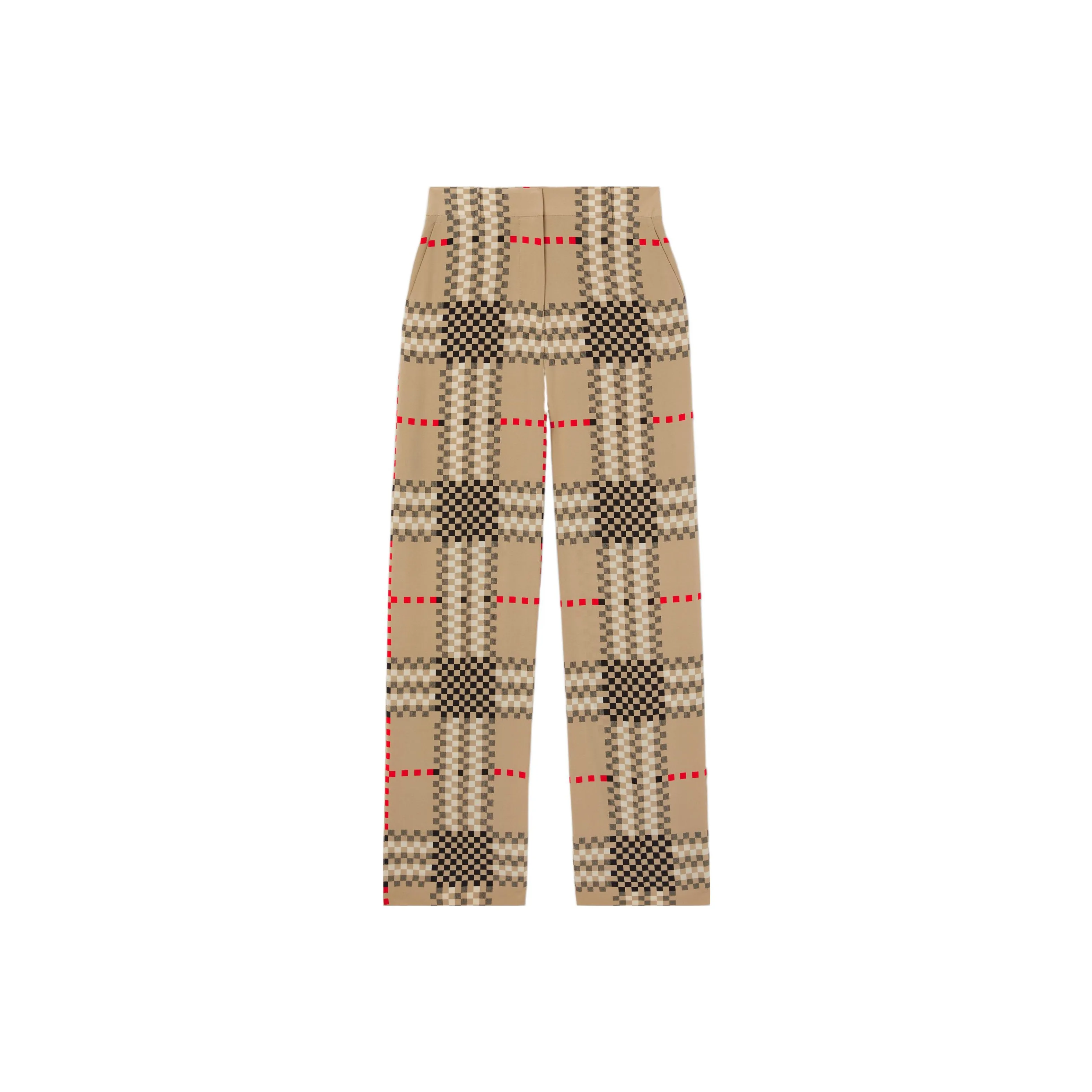 Burberry Pixel Check Wide leg Trousers