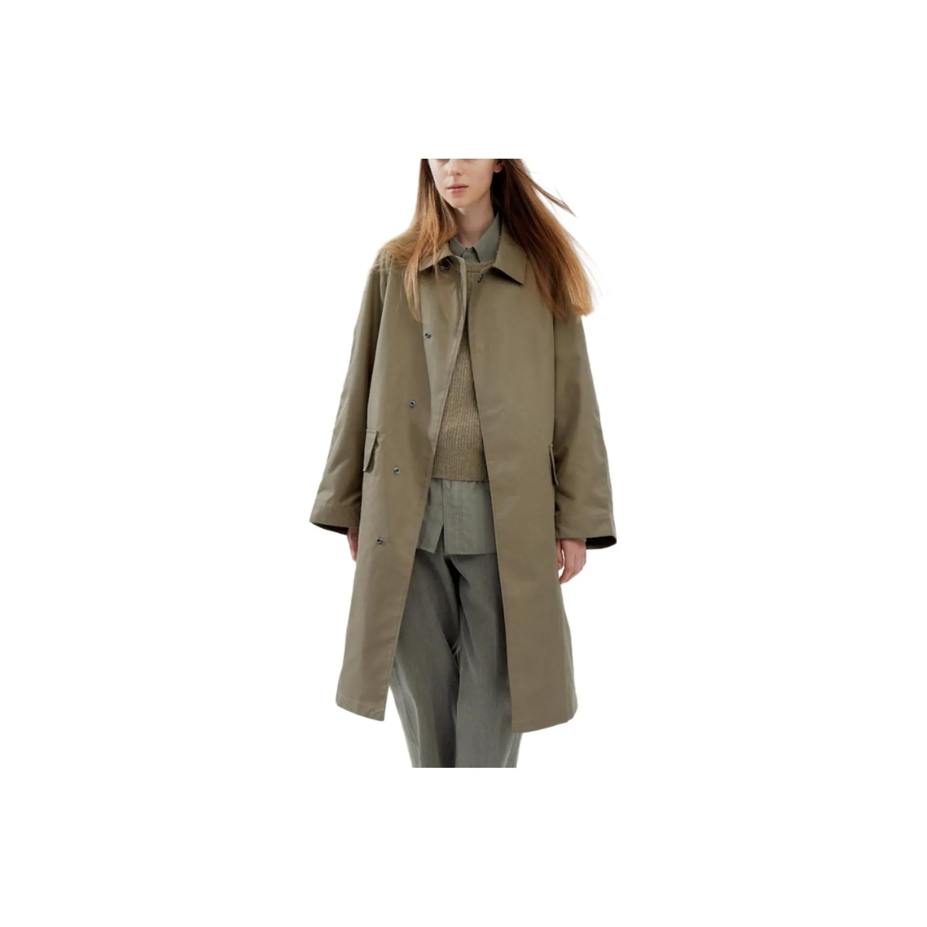 UNIQLO FW23 U Series Trench Coat Women
s Khaki