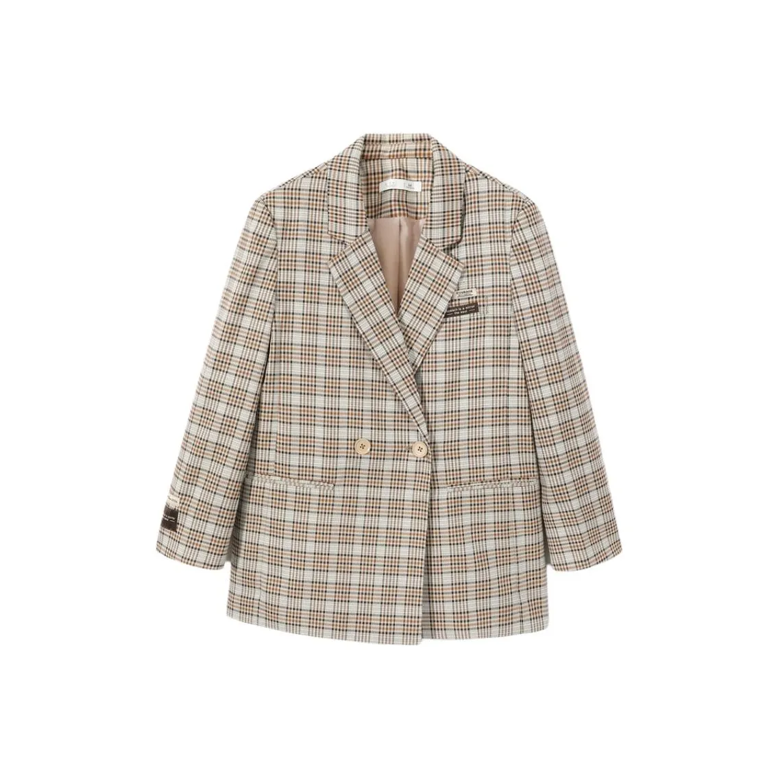 EICHITOO Бизнес-костюм женский цвет хаки клетка