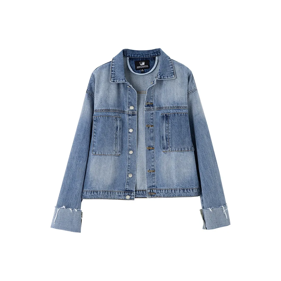 SOON FLOWER Denim Jacket Women's Blue