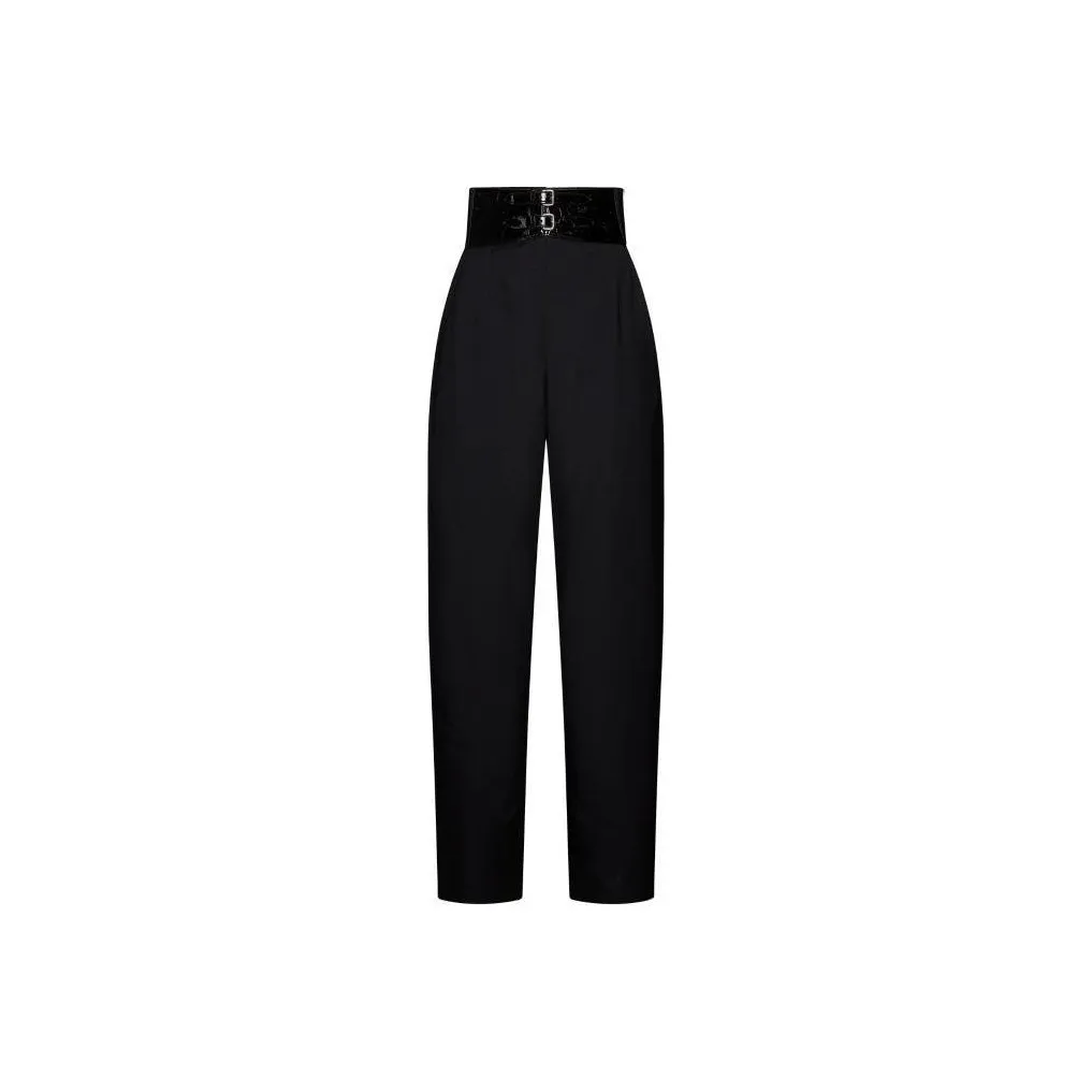 Alaïa High Waist Belted Trousers
