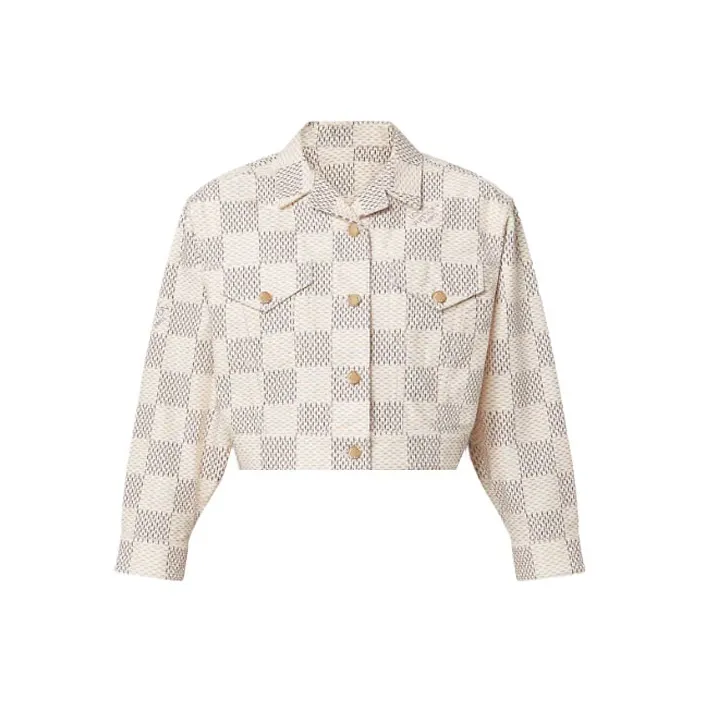 LOUIS VUITTON Damier Azur Denim Trucker Jacket