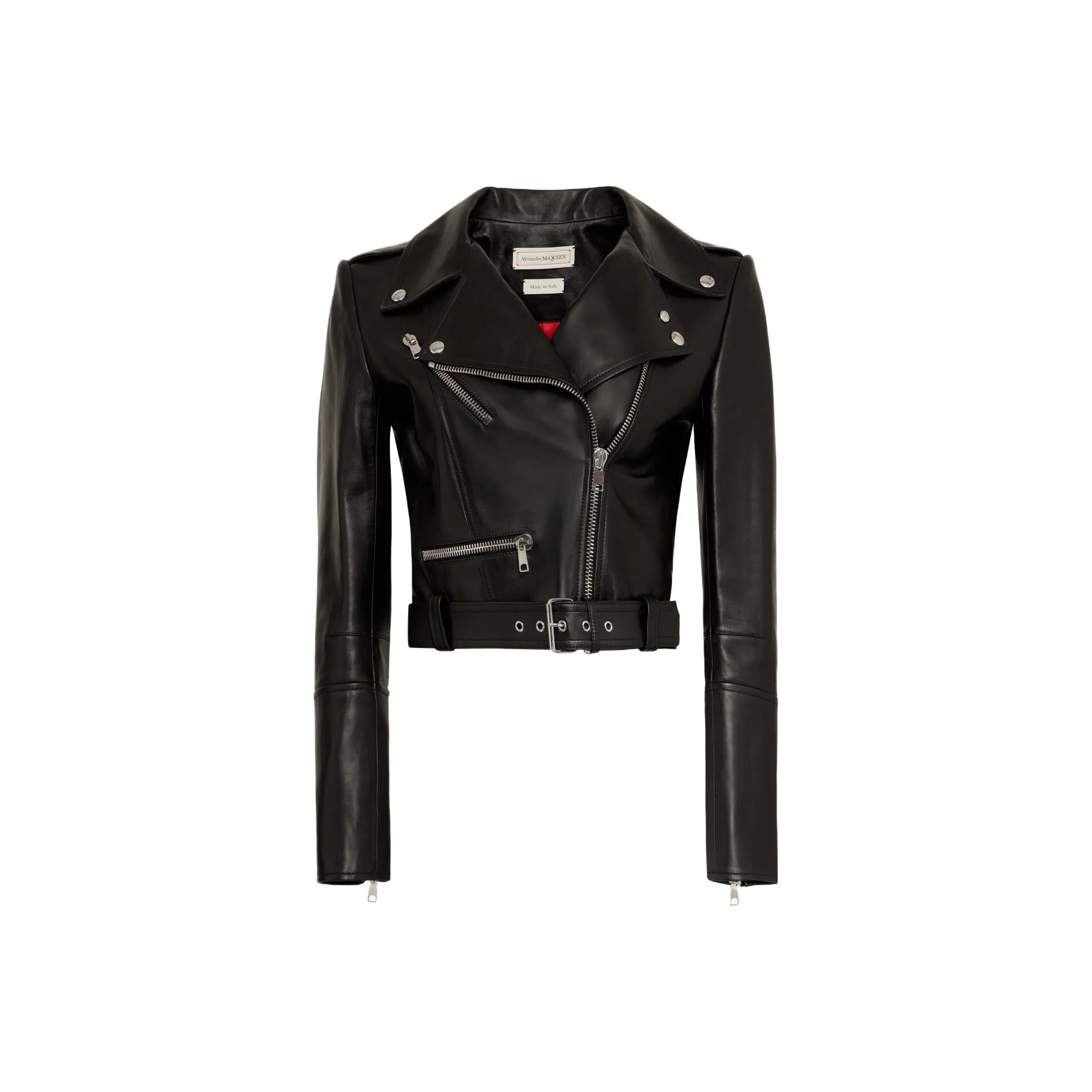 Alexander McQueen Cropped Biker Jacket