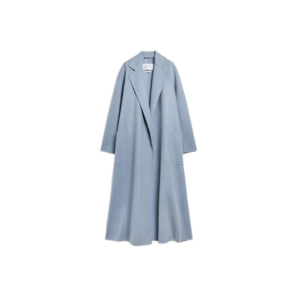 MaxMara SS23 Velvet feel Coat Women's Light Blue
