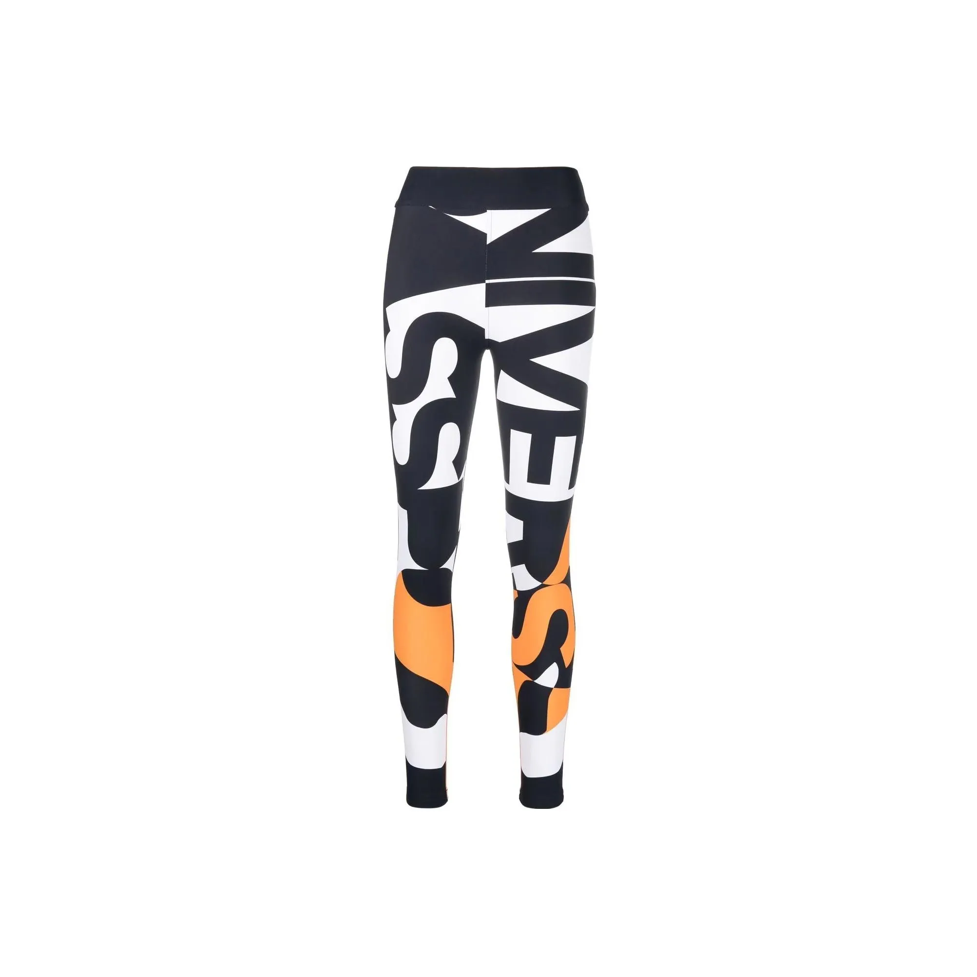 Burberry High Waisted Graphic Print Leggings Black/White/Orange