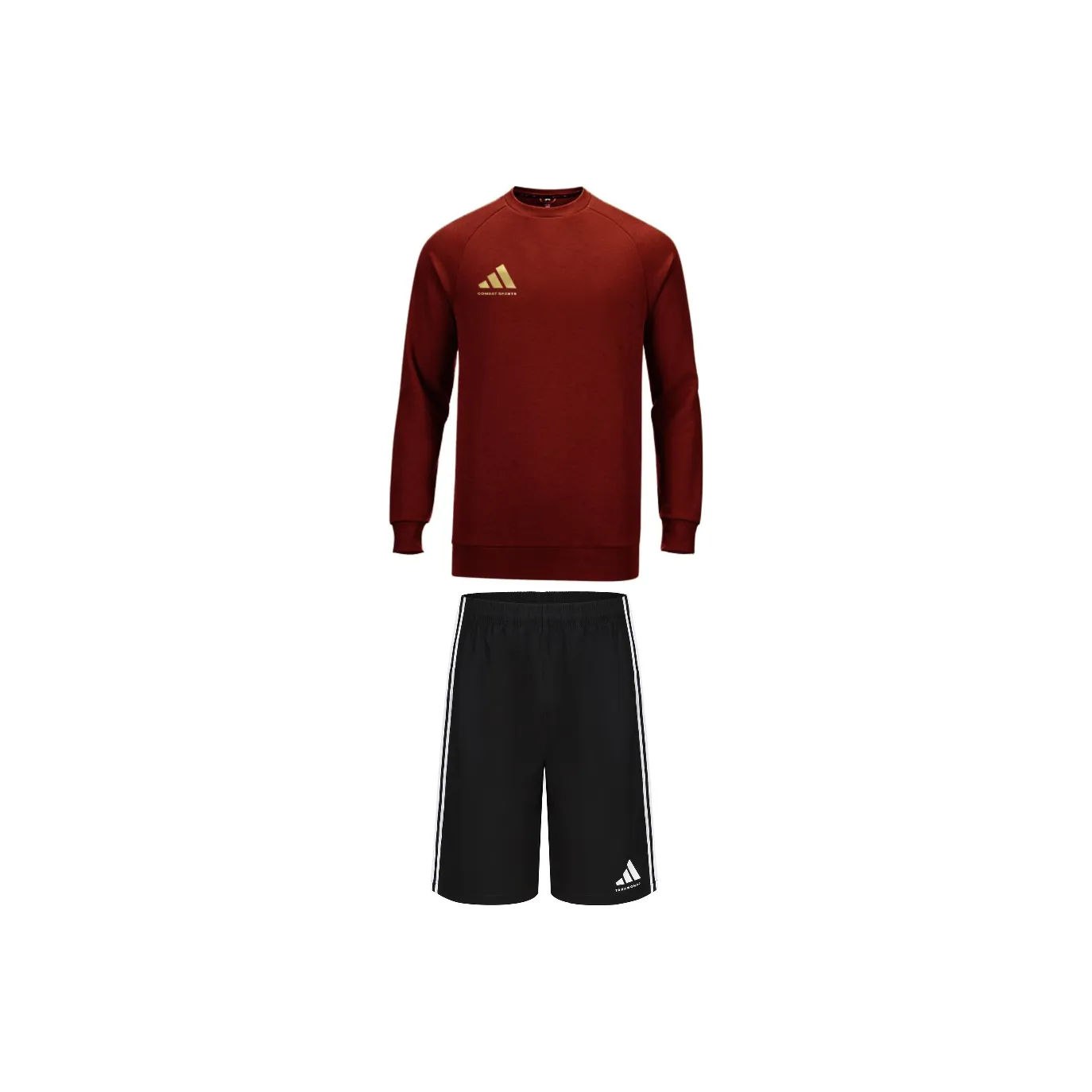 Adidas Повседневная Спортивная Одежда Мужская Комплект Красный Золото + Черный