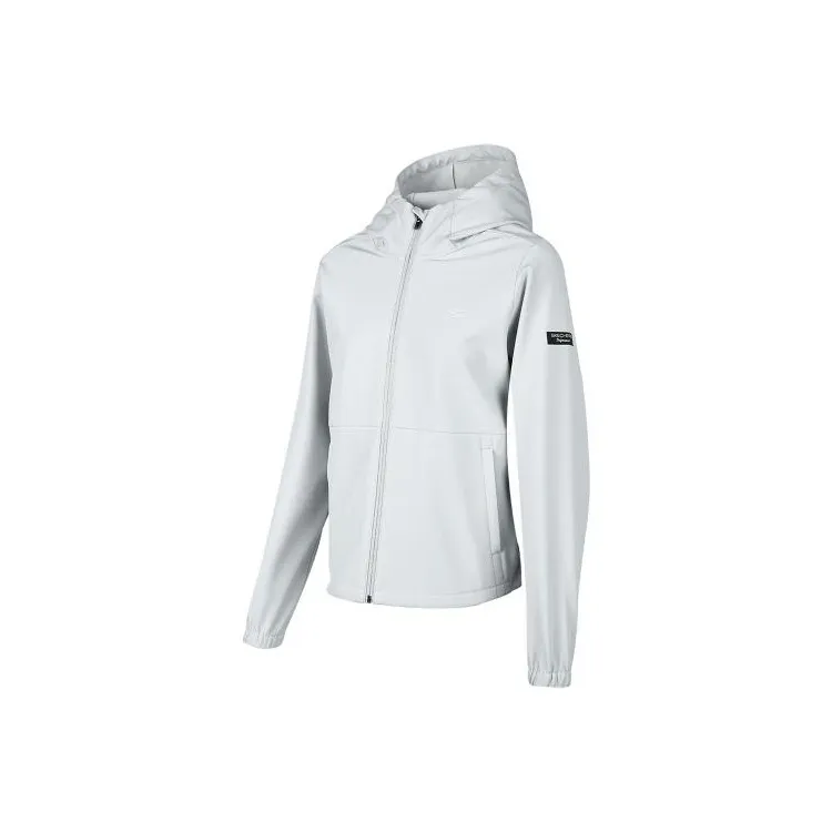 Skechers Поход Водонепроницаемый Wa Ветрозащитный To Сохранять тепло Ветровка Женские Светло-серый