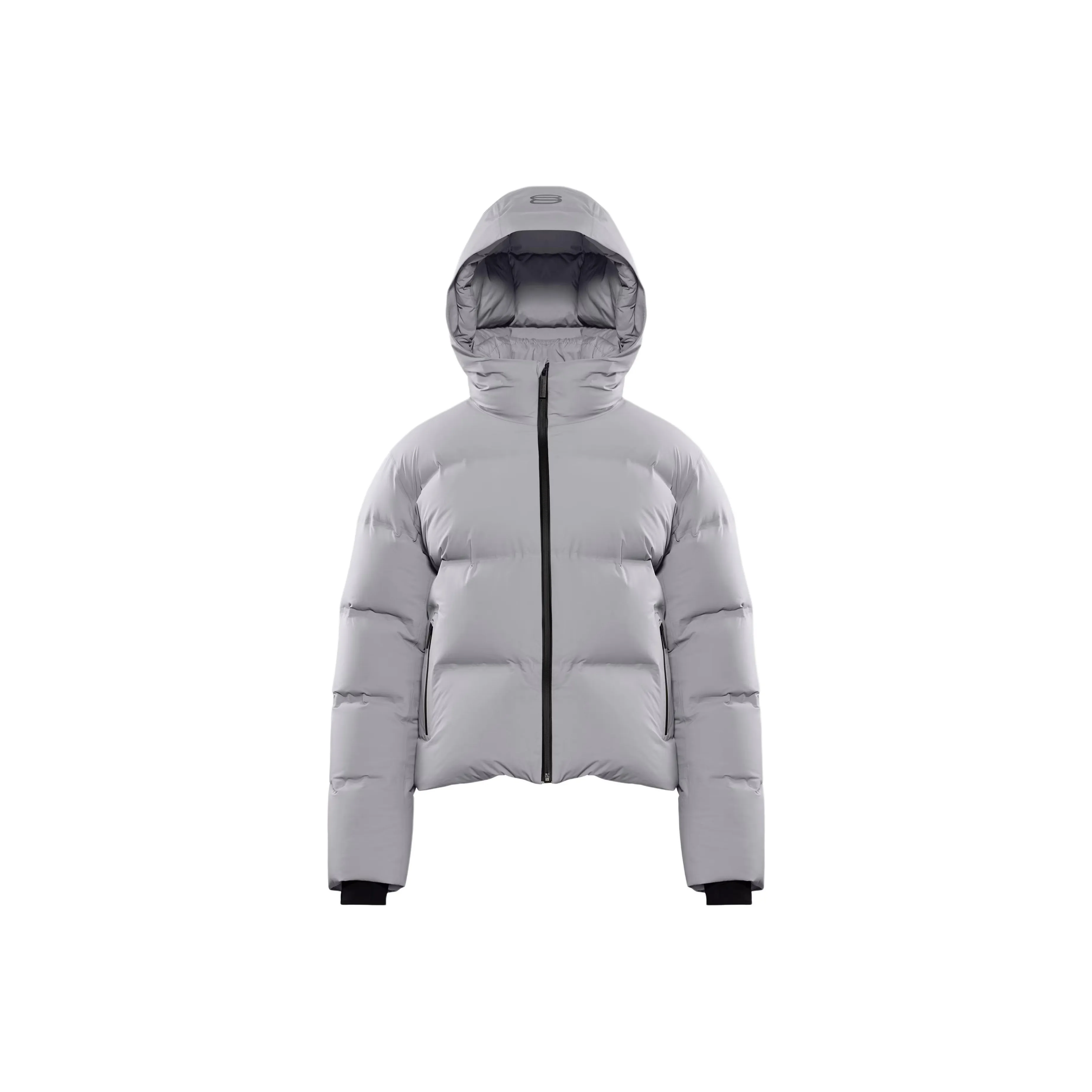 ARITZIA The Super Puff2OTM Shorty   RainstopTM Down Jacket Women's Marble Grey/Marble Gray