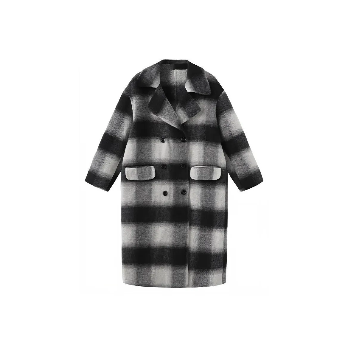 CUBIC Пальто Женское Черное Белое Клетка