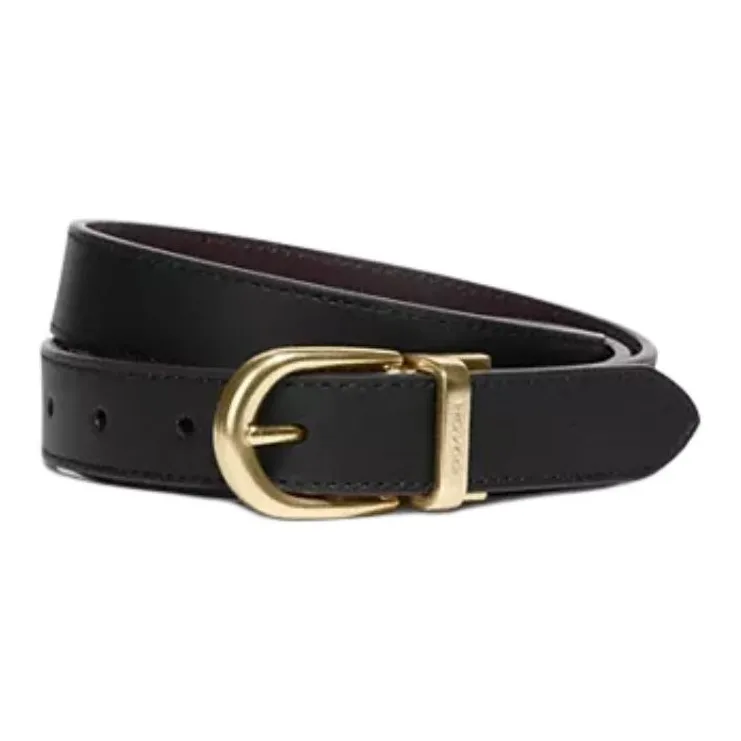 COACH Телячья кожа Кожаные ремни Женские Черный Ширина 2,5CM