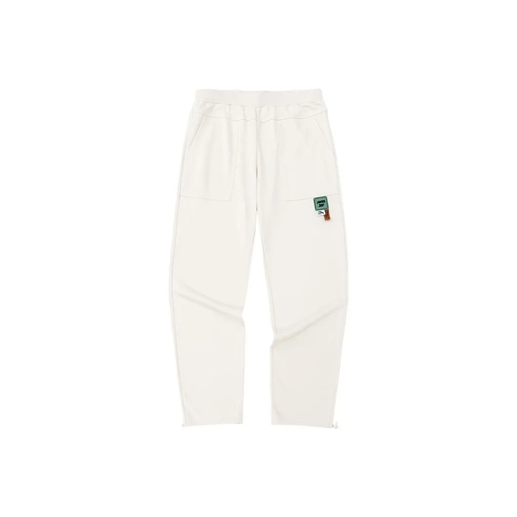 ANTA Штаны с манжетами Тренировочные брюки Женские Экрю