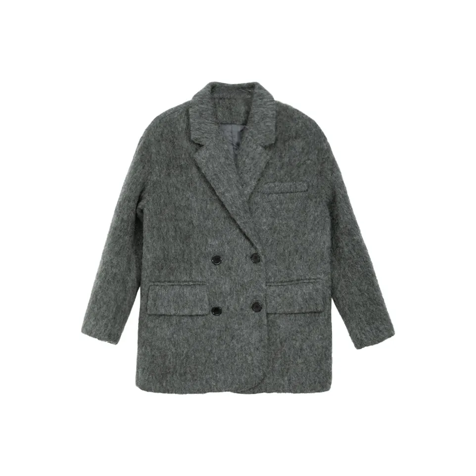 PAZZO Short Coat Women's Elegant Gray