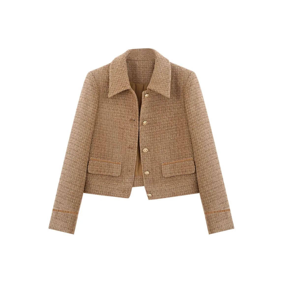 VIMLY Cropped Coat Women's Coffee