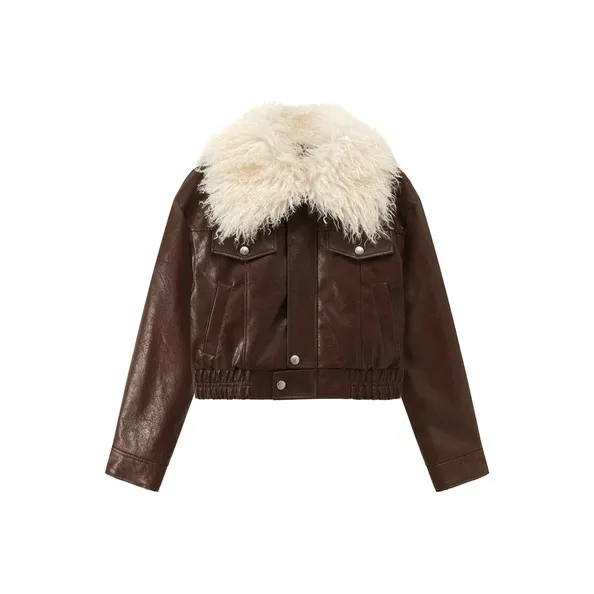 CHUU Cropped Coat Women's Brown