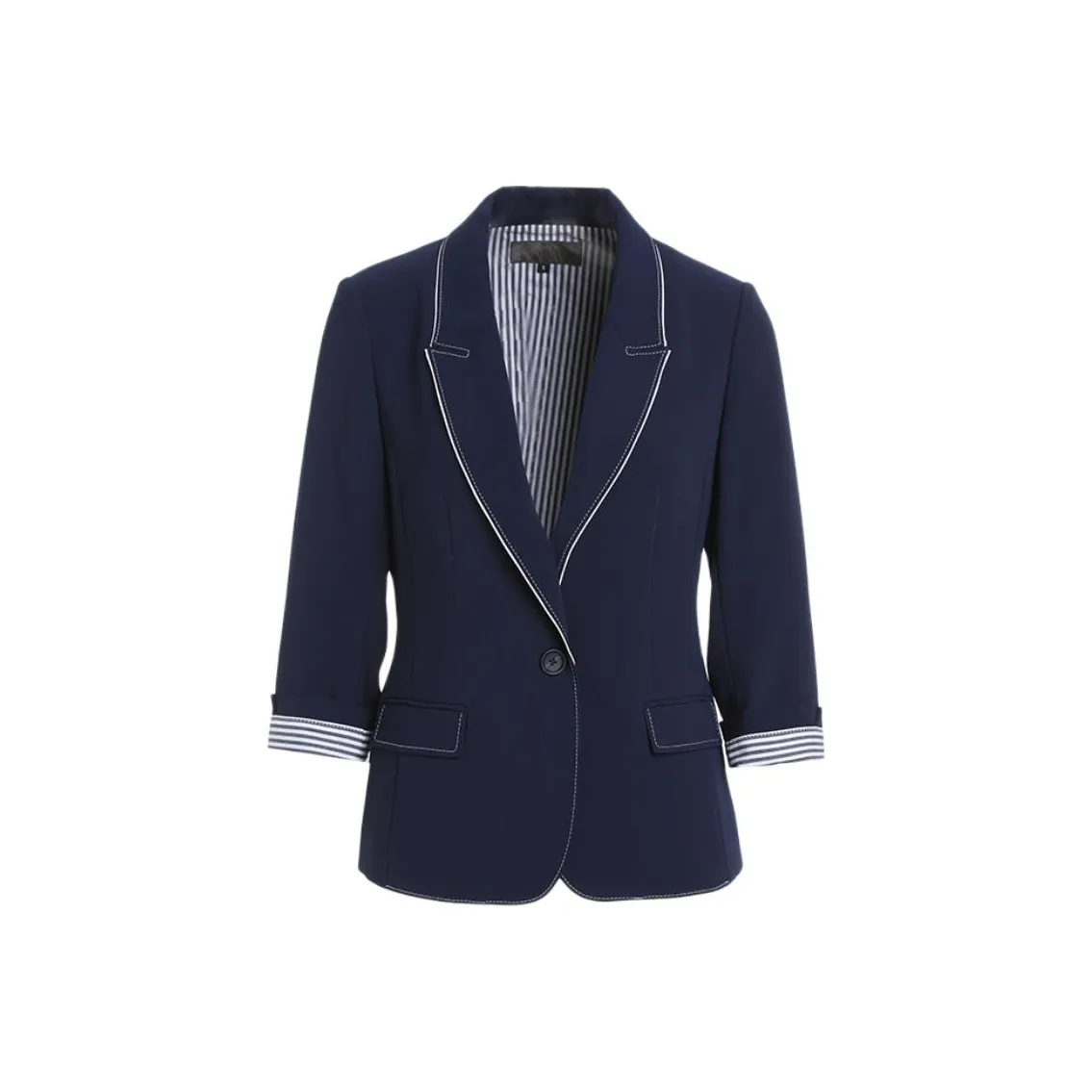 QIAOWANNI Business Suit Women's Elegant Blue