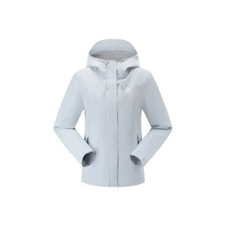 DECATHLON Hiking, Ice Climbing, And Rock Climbing Waterproof And Rainproof Windbreaker Jacket Women's Cloud Yarn Blue