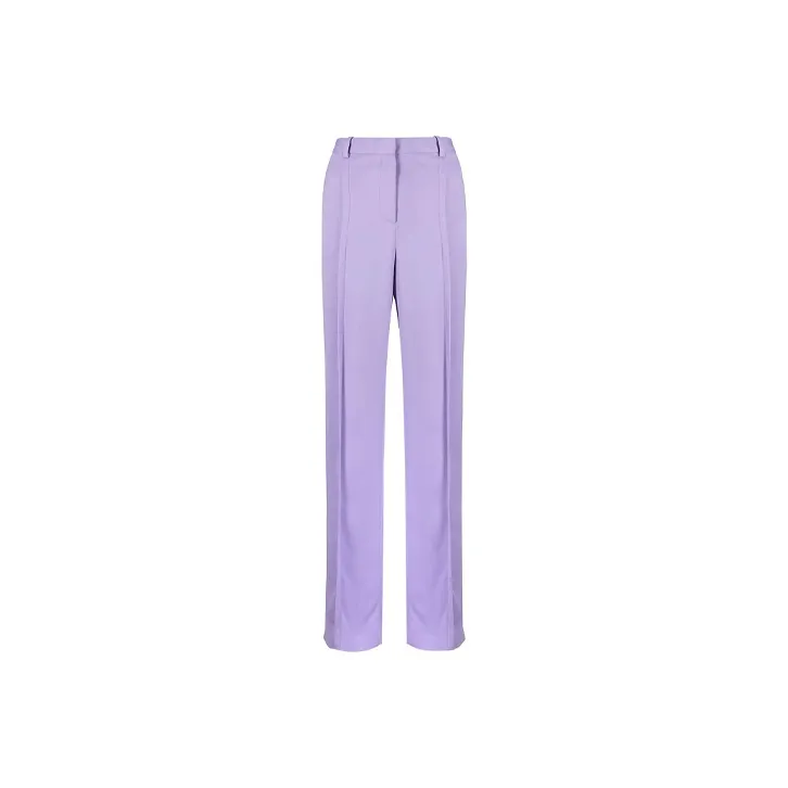 VERSACE Pleated Wide Leg Pants Purple