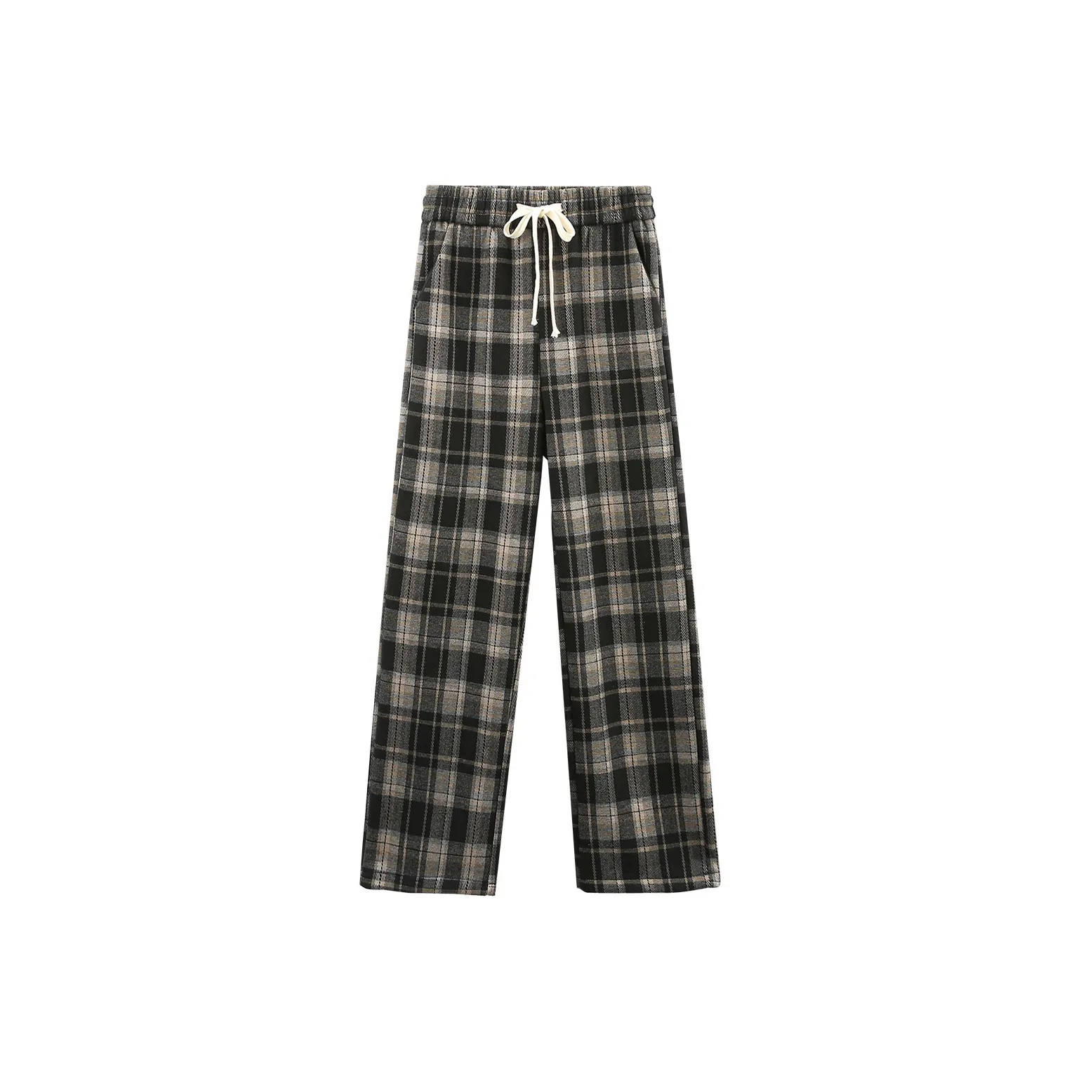 A paradise for awakening Повседневные брюки Женские Черная клетка