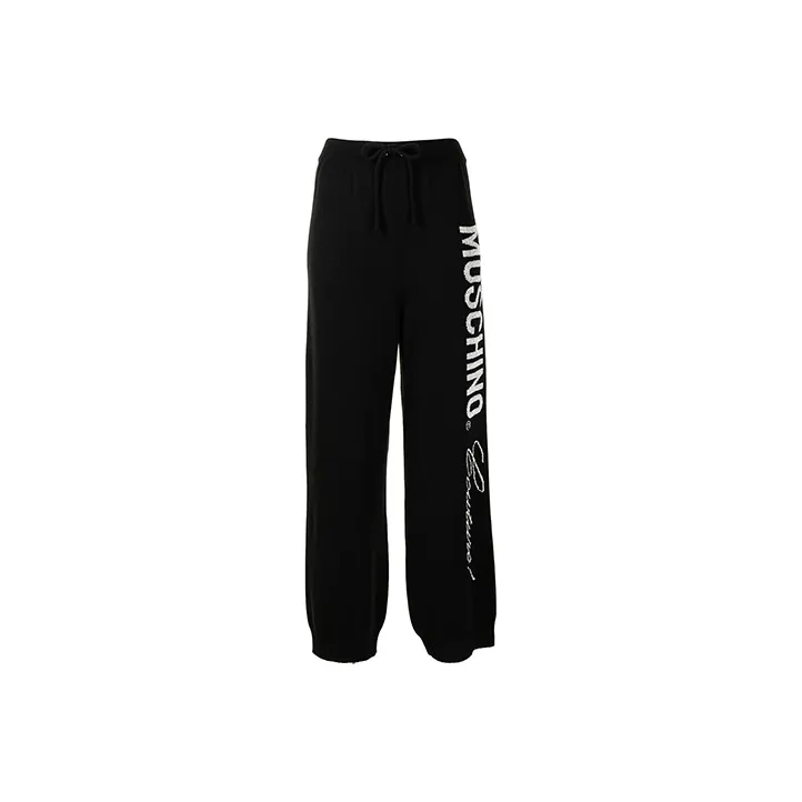 MOSCHINO Черные Женские Вязаные Спортивные Брюки