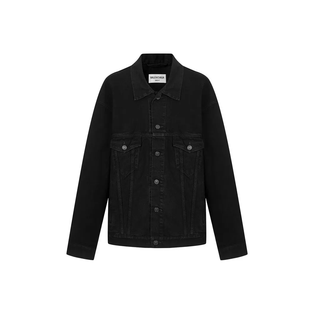 Balenciaga Denim Jackets Women's Black