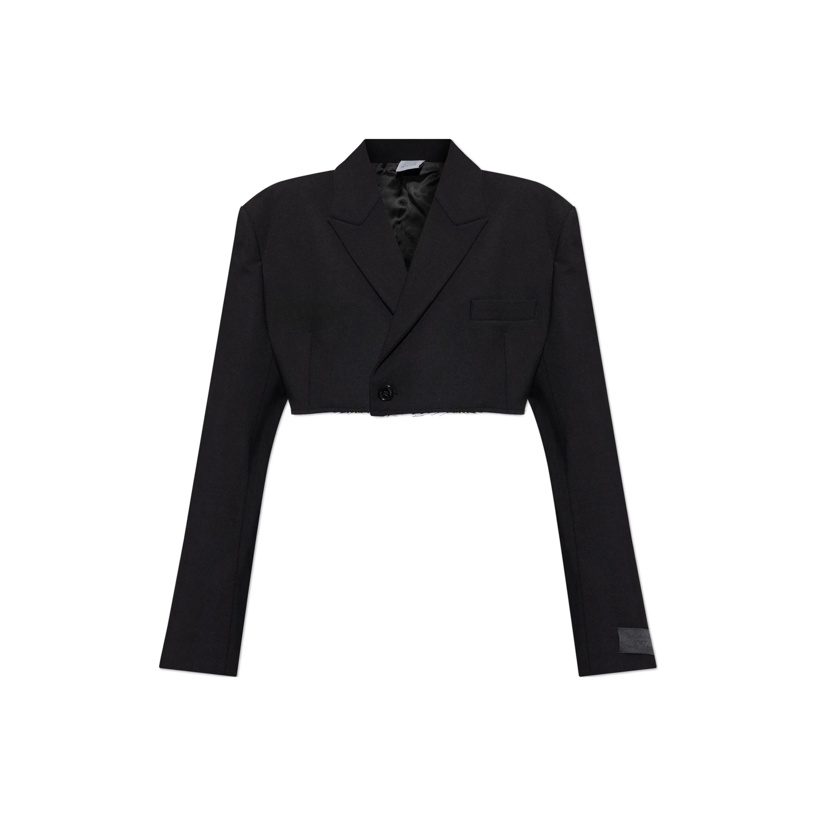 Vetements Collared Button Up Short Blazer