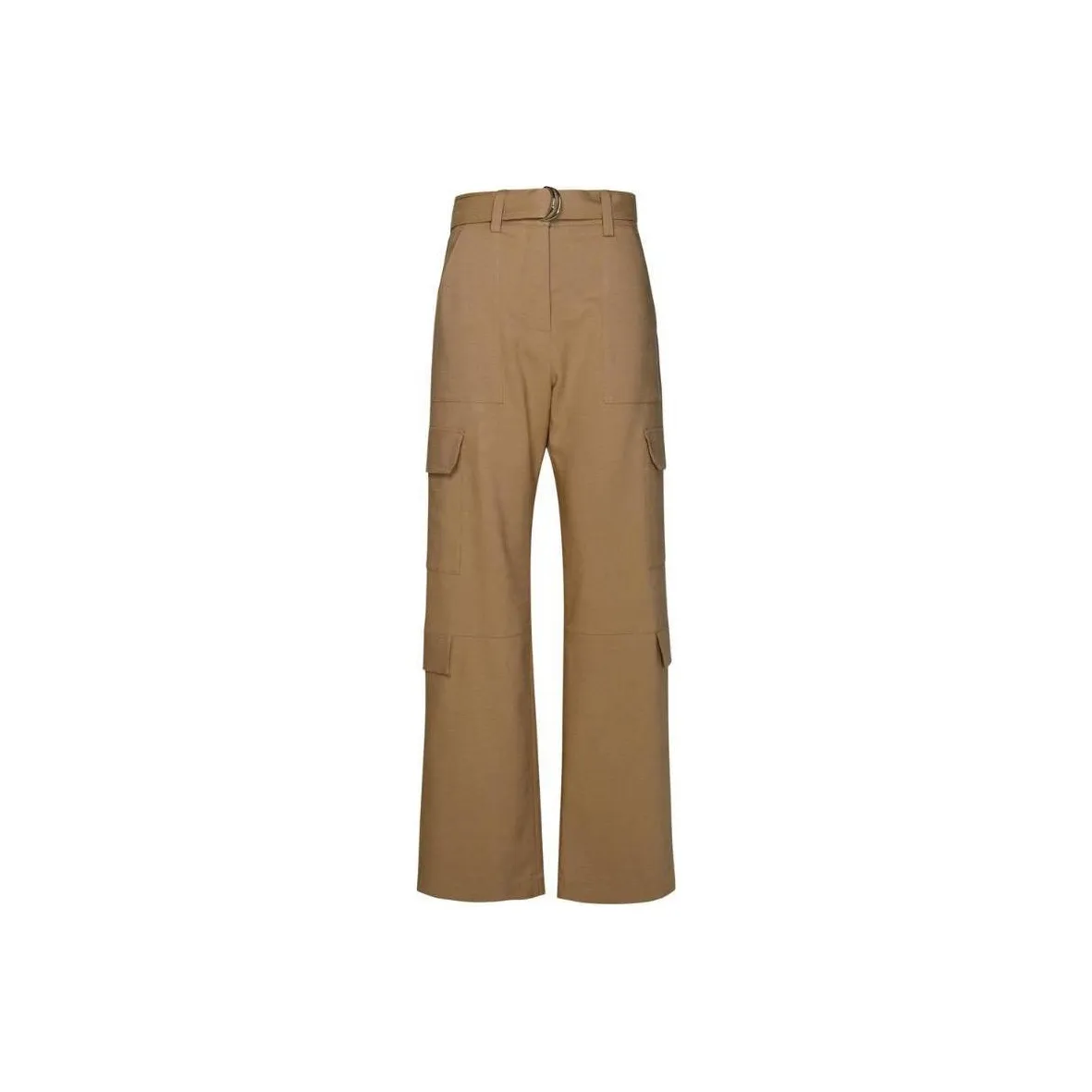 MSGM Belted High-Waist Palazzo Cargo Pants