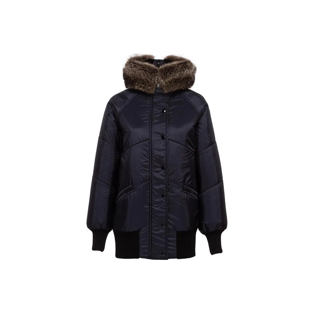 MIU MIU Parka Coat Women's Dark Blue