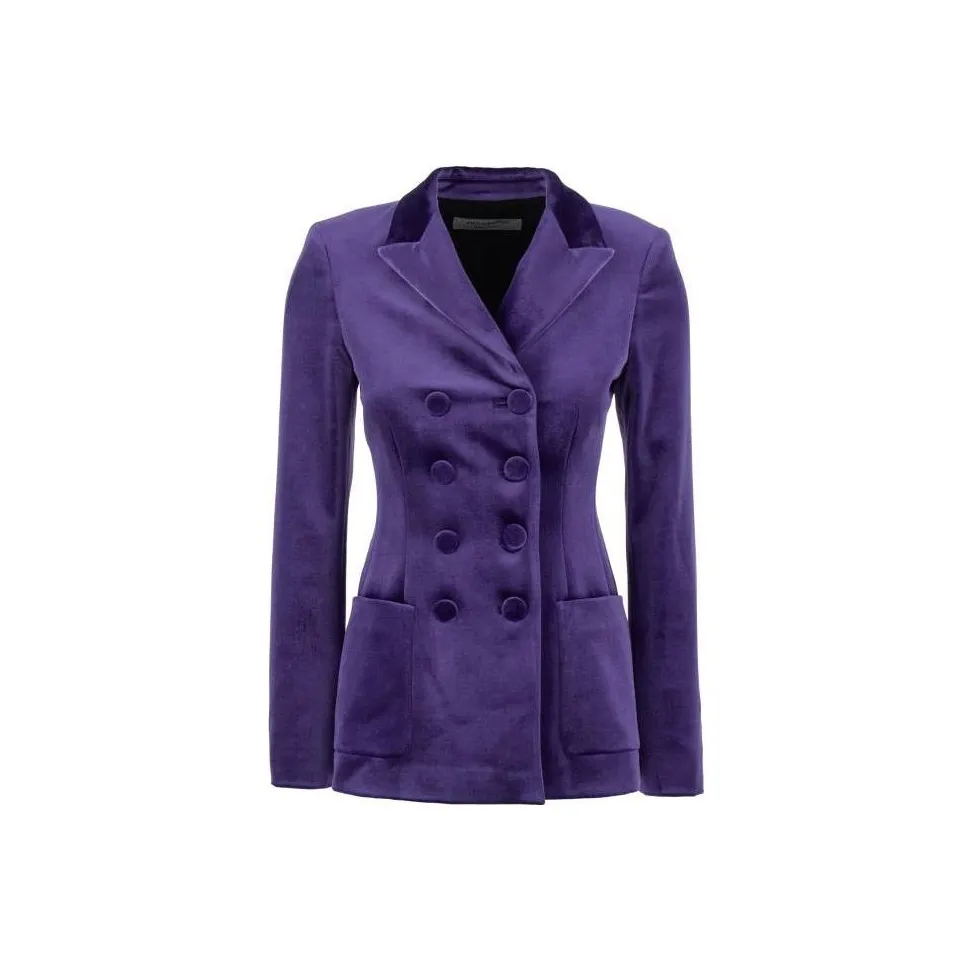 PHILOSOPHY DI LORENZO SERAFINI Double Breasted Tailored Velvet Blazer