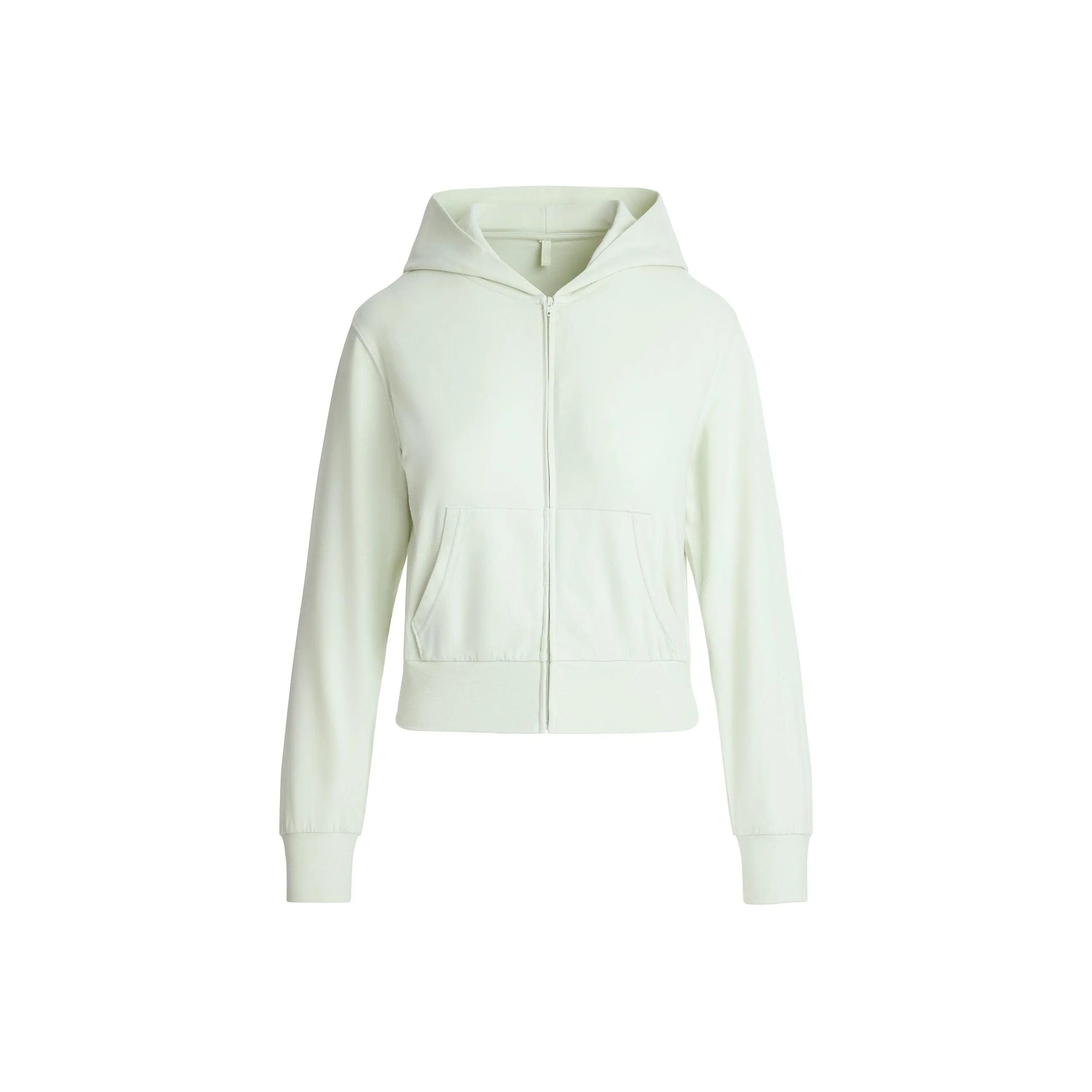 SKIMS SS25 Cotton JERSEY ZIP UP Hoodie Sweatshirt Women Mint Mint