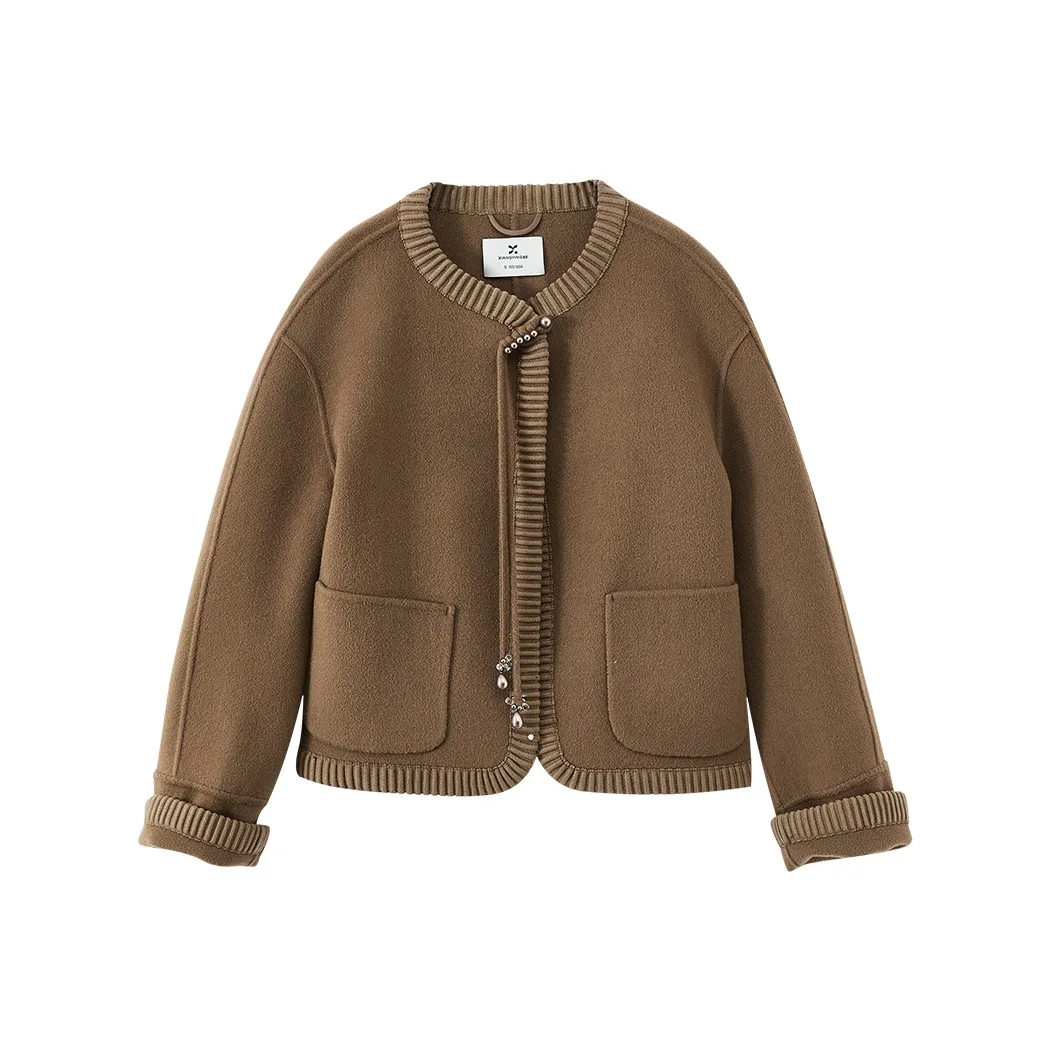 XIANGYING Верблюжий Женское Пальто