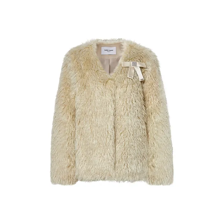 TAMMY TANGS Хаки Женские Меховые изделия