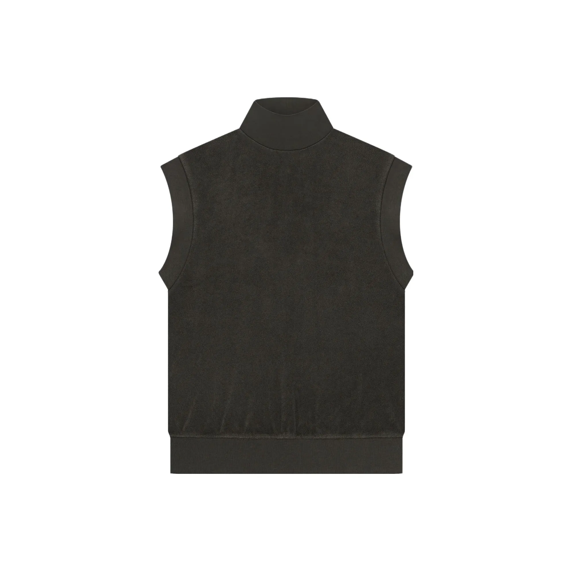 Fear Of God Essentials Drop2 SS23 Пуловер Terry Mockneck Жилет Off Черный Жилет Женские