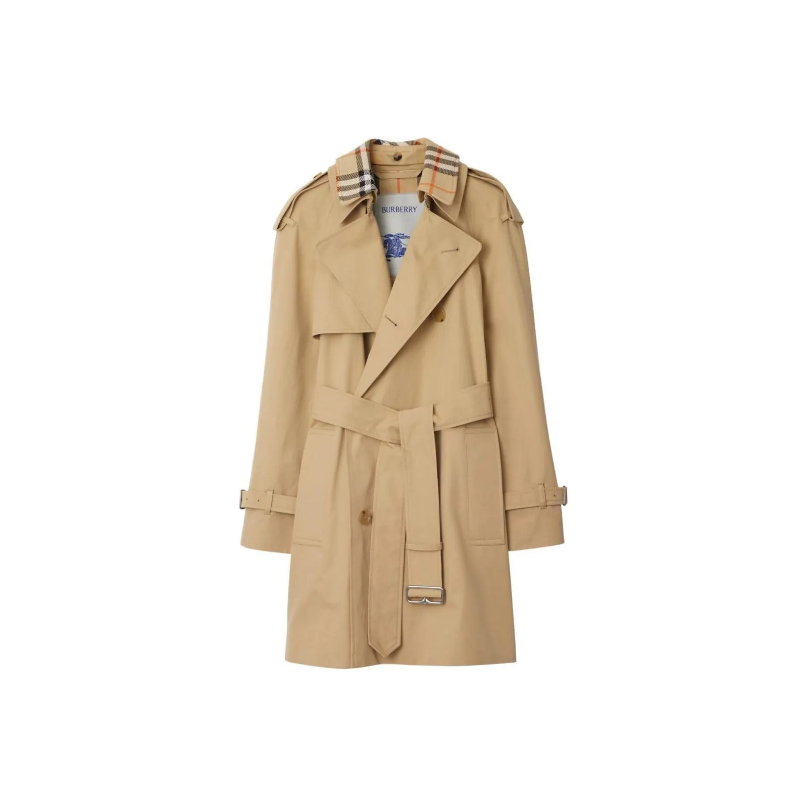 Burberry Vintage Check Cotton Trench Coat