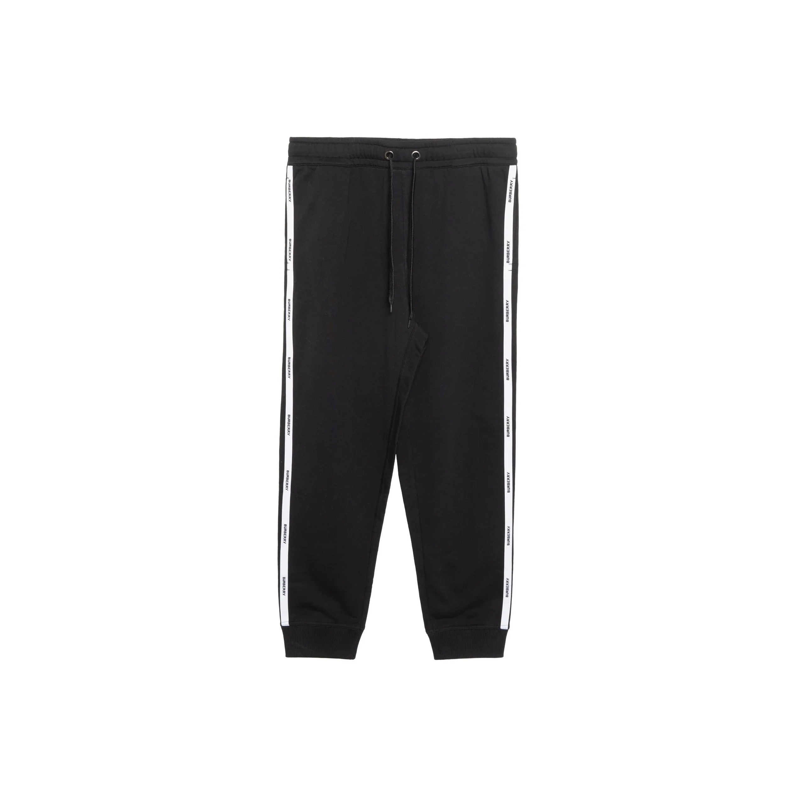 Burberry Logo Tape Track Pants Black White