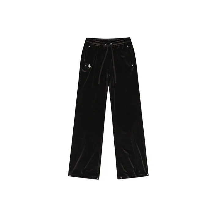 SMFK Черный бархат женские повседневные брюки