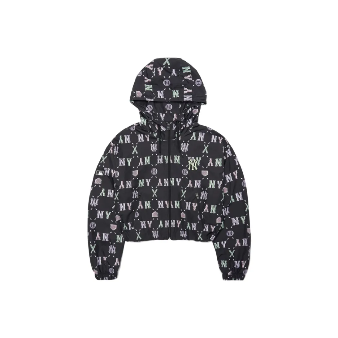 MLB Base Logo Windproof Windbreaker Women's Black