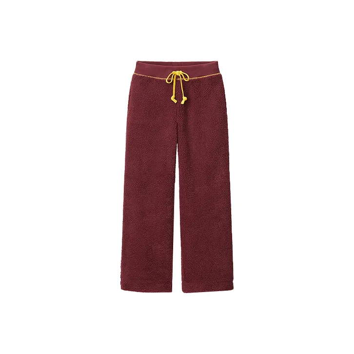 UNIQLO x JW Anderson Straight Moderate Casual Pants Women's Dark Red