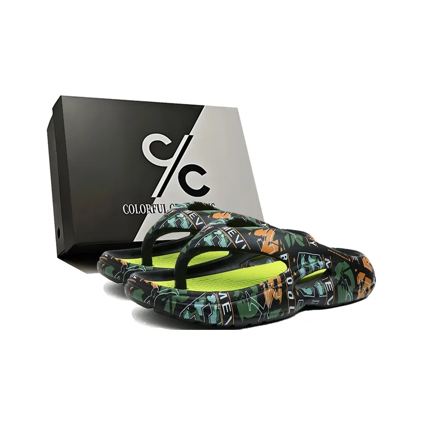 Colorful Creations ЭВА Тихий Odor Resistant Abrasion Resistant Bottom Resistant Шлепанцы Унисекс Коробка