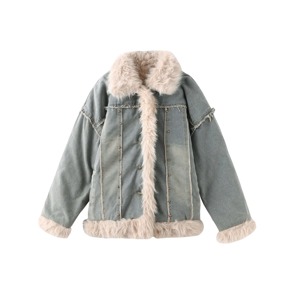 Miss Chipmunk Denim Jacket Женская Павлин Синий