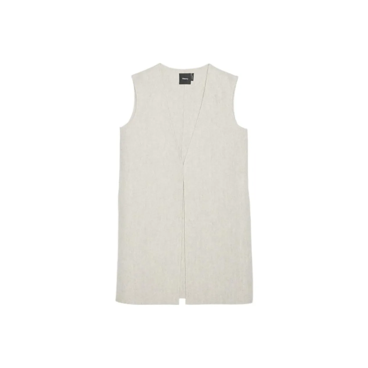 THEORY Vests Women's Gray White Mixed Color