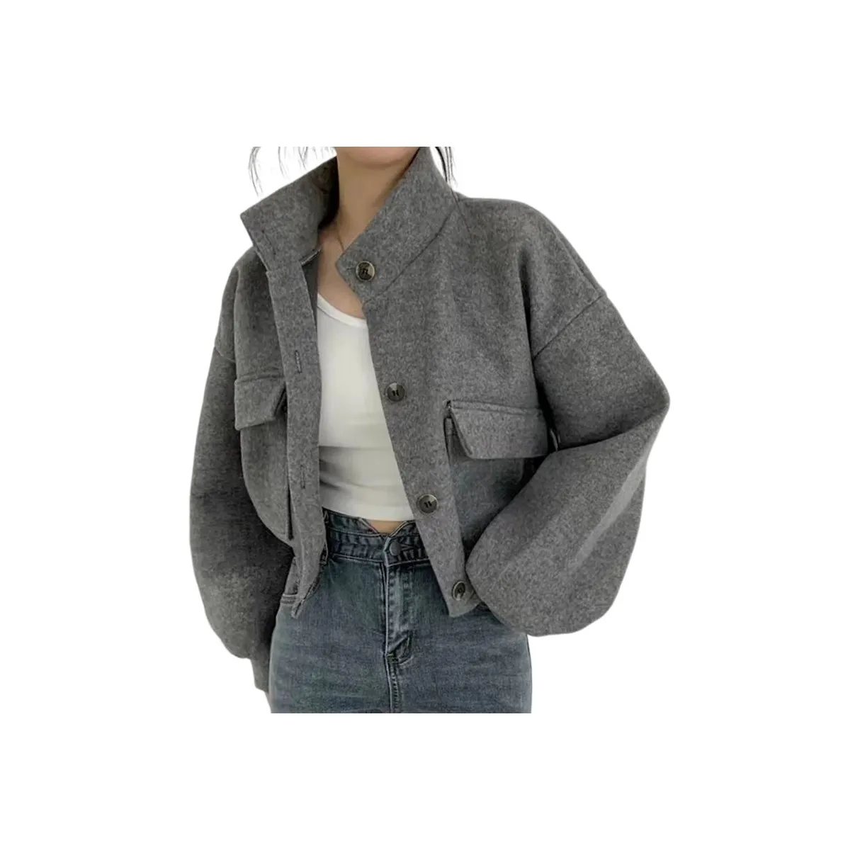 Flowers in water Укороченная куртка Женская