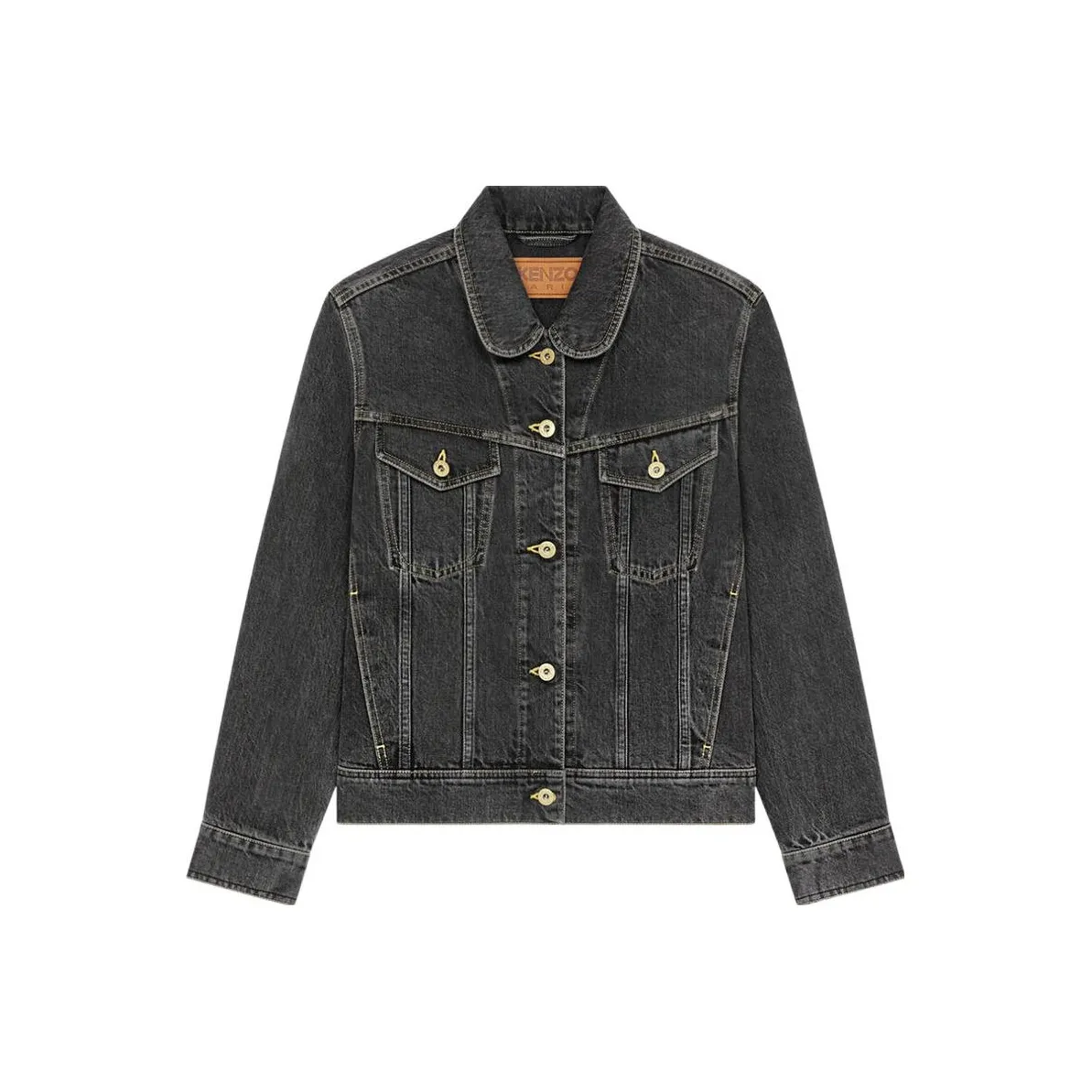 KENZO Темно-серые Женские Джинсовые Куртки