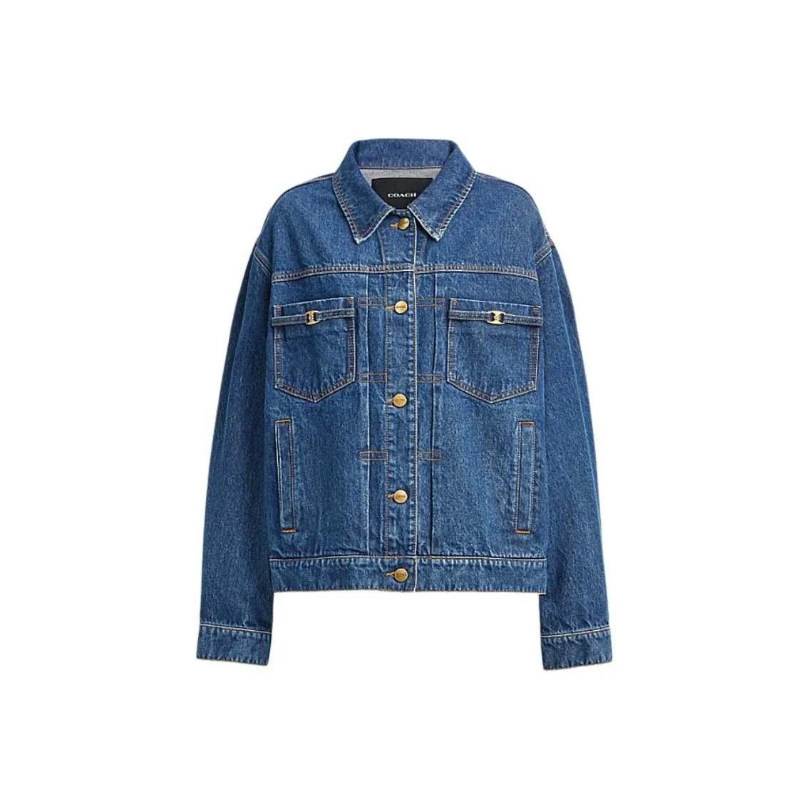 COACH SS24 Denim Jacket Women's Blue