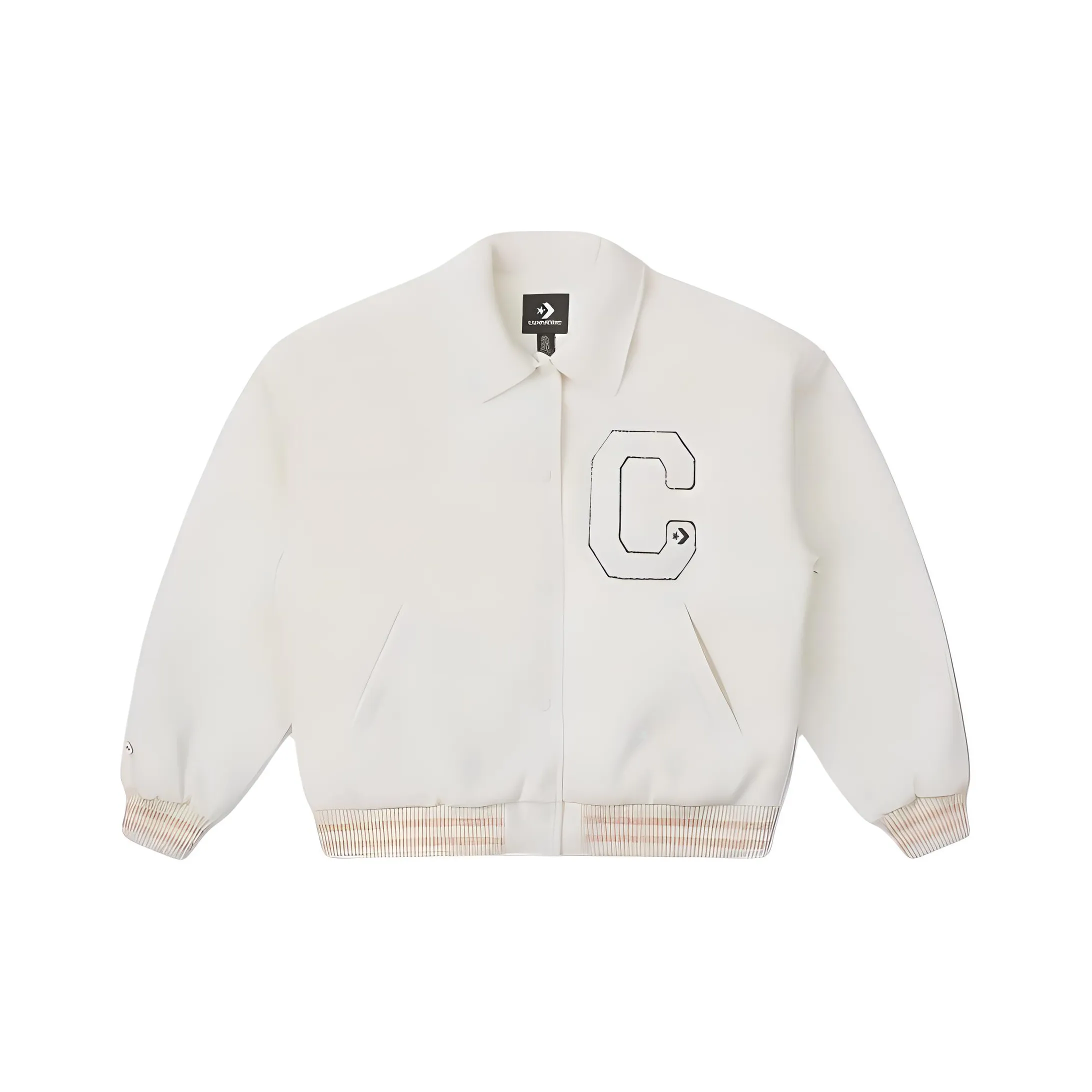 Converse Baseball Jacket Women's Milk White